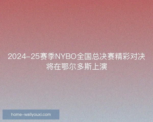 2024-25赛季NYBO全国总决赛精彩对决将在鄂尔多斯上演